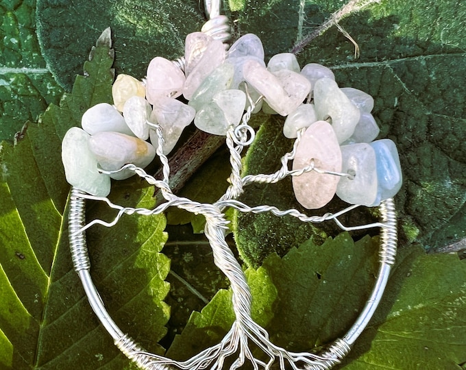 Morganite Tree of Life Pendant
