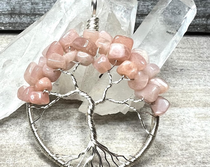 Sunstone Tree of Life Pendant