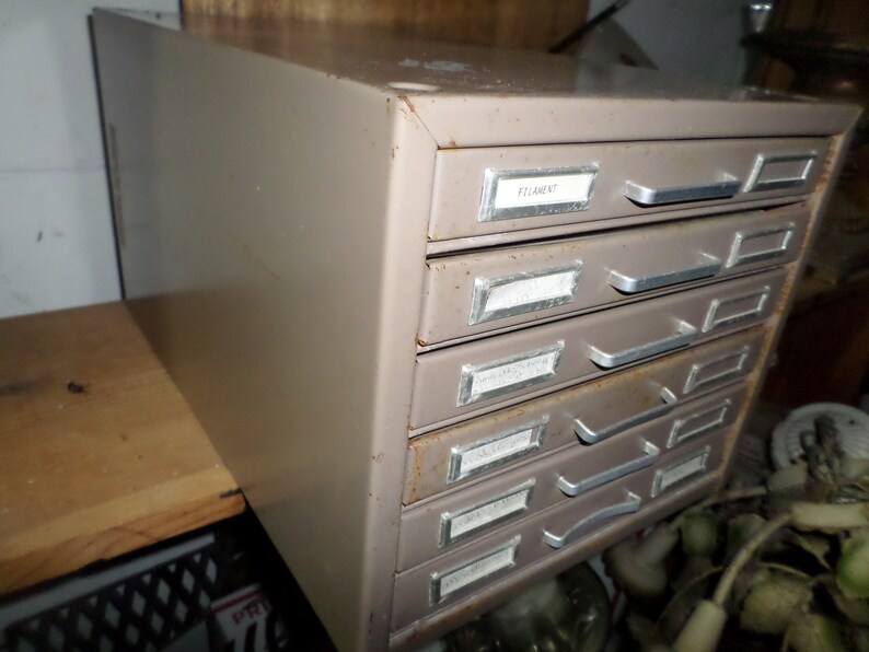Steel Master 6 Drawer Flat File Cabinet Mid Century Usa Etsy