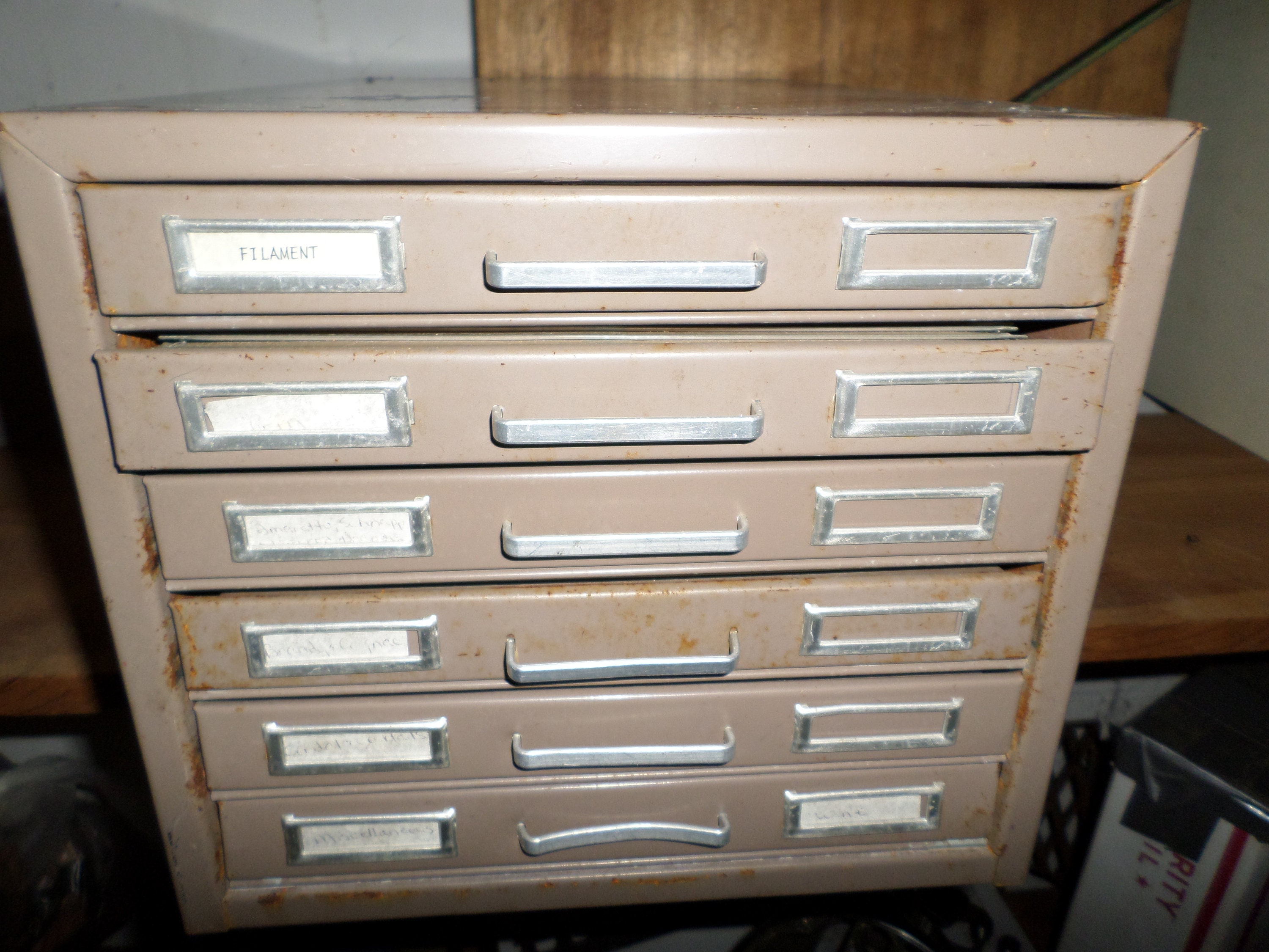 Steel Master 6 Drawer Flat File Cabinet Mid Century Usa Etsy