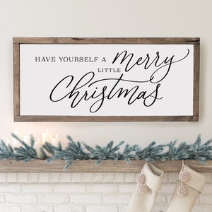 Have Yourself A Merry Little Christmas, Christmas Sign, Christmas Wall Art, Farmhouse Christmas Decor, Rustic Christmas Sign