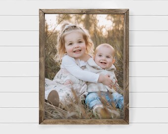 Wood Framed Photo Sign, Custom Photo Print, Wood Framed Photo, Framed wood photo, Family Photo on wood, Custom Photo Print, Framed Prints