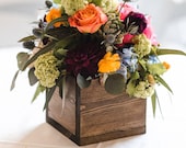 Jardinière en boîte en bois rustique, centre de table, ferme Home Decor, boîte de fleur arrangement, mariage rustique, Home Decor B-1 NP1