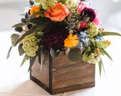 Rustic Wood Box Planter, Table Centerpiece, Farmhouse Home Decor, Flower Arrangement box, Rustic Wedding, Home Decor  B-1 NP1