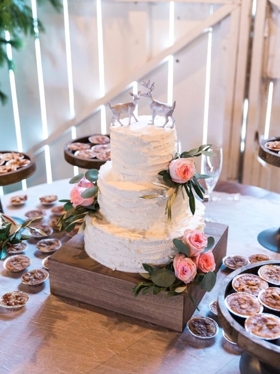 Rustic Wedding Cake Stand Wooden Cake Stand Grooms Cake Etsy