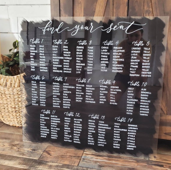 Acrylic Wedding Seating Chart