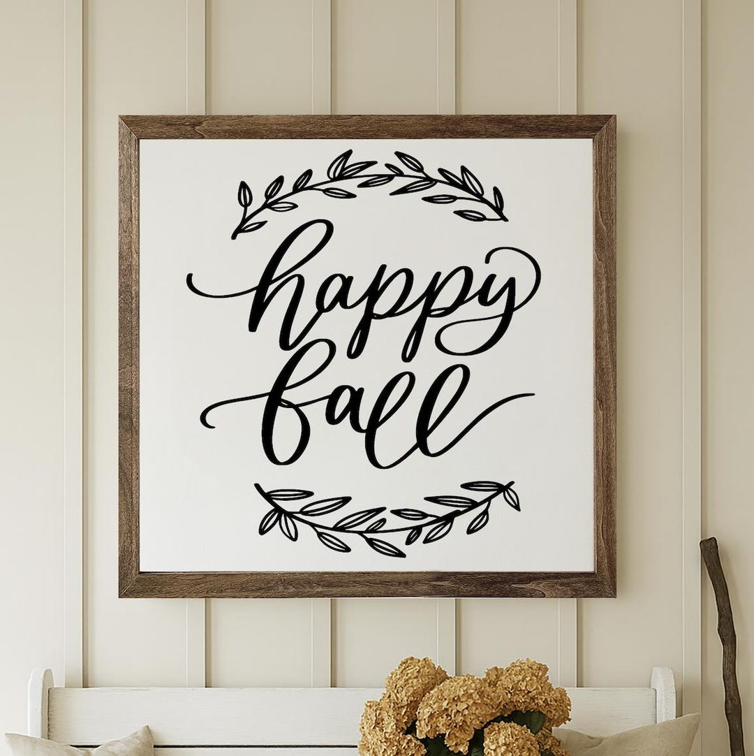 Happy Fall Sign, Fall Sign, Fall Home Decor, Living Room Sign, Fall ...