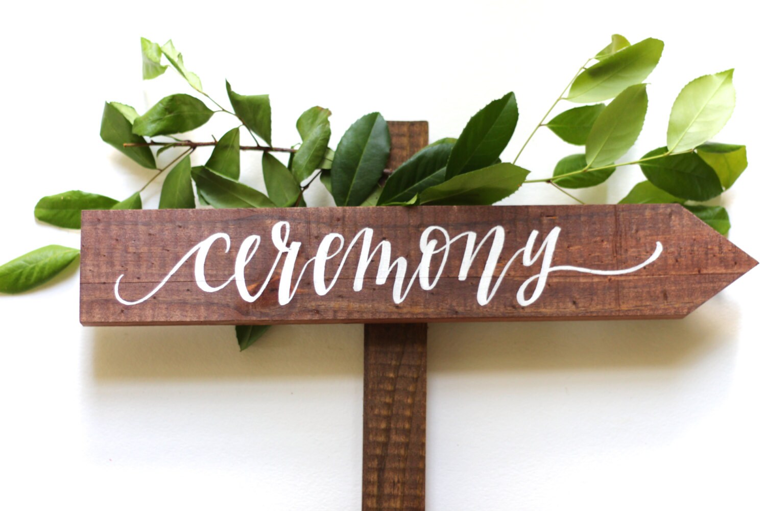 Wedding Directional Sign with Stake Rustic Wedding Signs