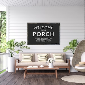Welcome to the Porch Farmhouse Wood Sign, Porch Sign, Sign for Porch, Farmhouse Sign Quality Print image 4