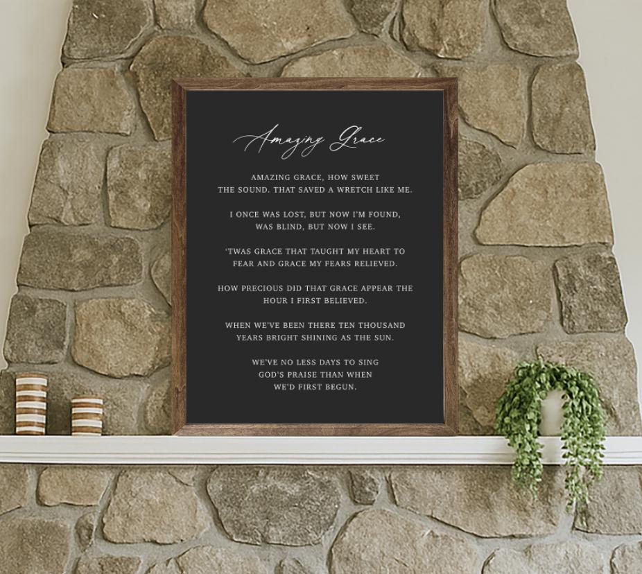 Amazng Grace Wood Sgn Rustc Decor Farmhouse Sgn Rustc Home Decor