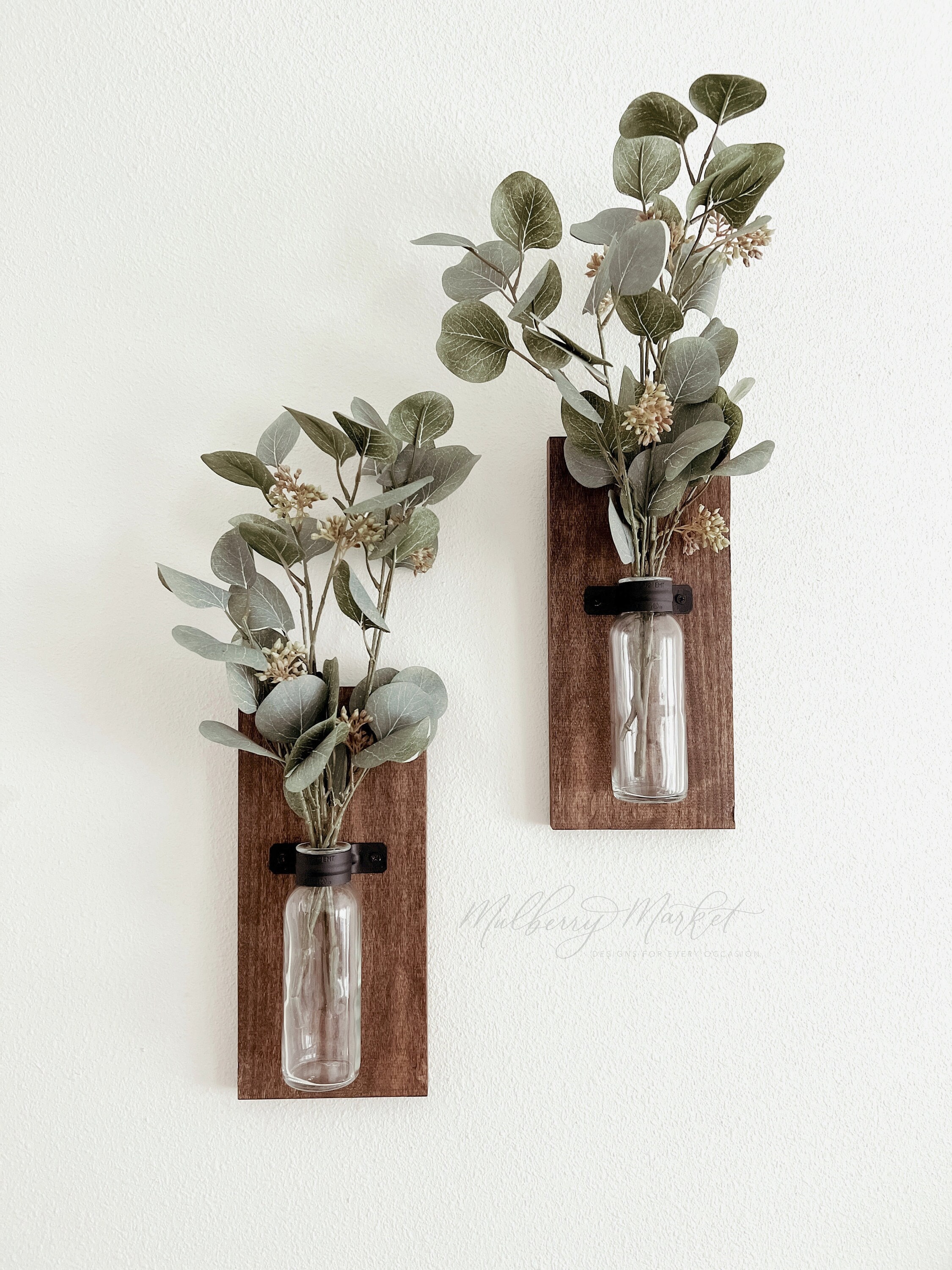 Glass Wall Vase Etsy