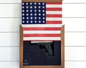 American Flag Hidden Gun Box | Hidden Gun Storage | Hidden Gun | Fathers Day Gift | Husband Gift | Anniversary Gift | Gift for Him