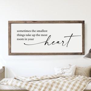 inspirational nursery sign | sometimes the smallest things | kids room decor | wall decor | nursery wall art | wood framed signs