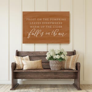 Frost On The Pumpkins, Fall Is In the Air | Canvas Sign | Fall Decor | Sign for Fall | Autumn Wall Decor | Fall Canvas Wall Art