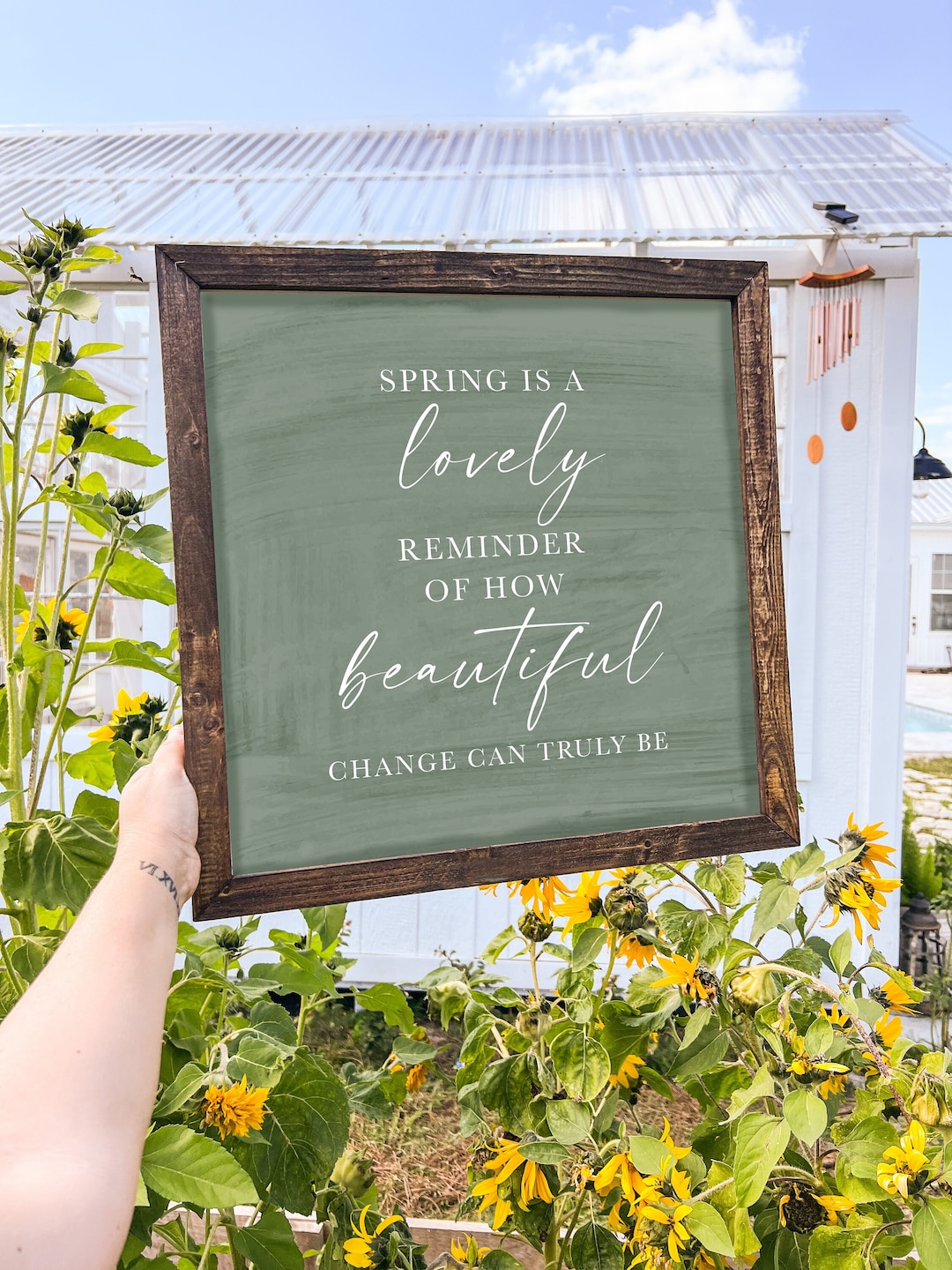 Inspirational Signs | Spring is A Lovely Reminder Sign | Spring Wall ...