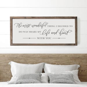 The Most Wonderful Thing Wood Bedroom Sign | Above the Bed Sign | Farmhouse Wall Decor | Farmhouse Bedroom