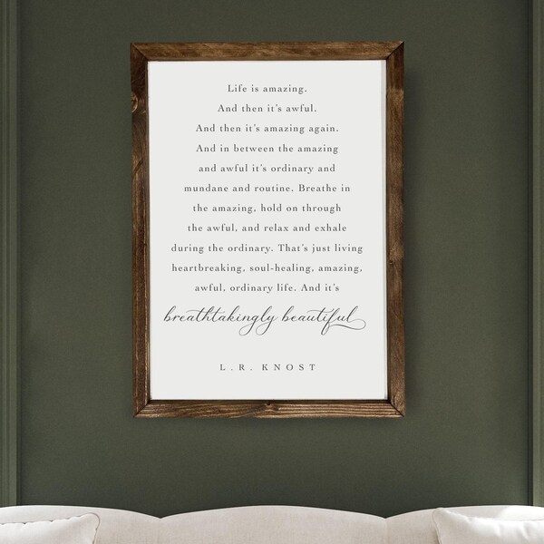 Life Quote Sign - Etsy