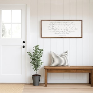 An Irish Blessing Sign | Wall Art, Inspirational Wall Art | Living Room Signs | Farmhouse Signs | Wall Art | Wood Framed Sign