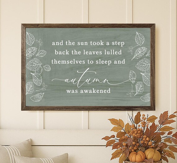 Autumn Was Awakened Fall  Sign, Farmhouse Fall Signs, Fall Wall Art, Autumn Signs, Fall Wall Art