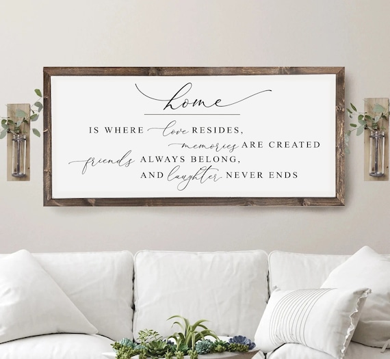 Home is Where Love Resides Sign Home Decor Sign Farmhouse - Etsy