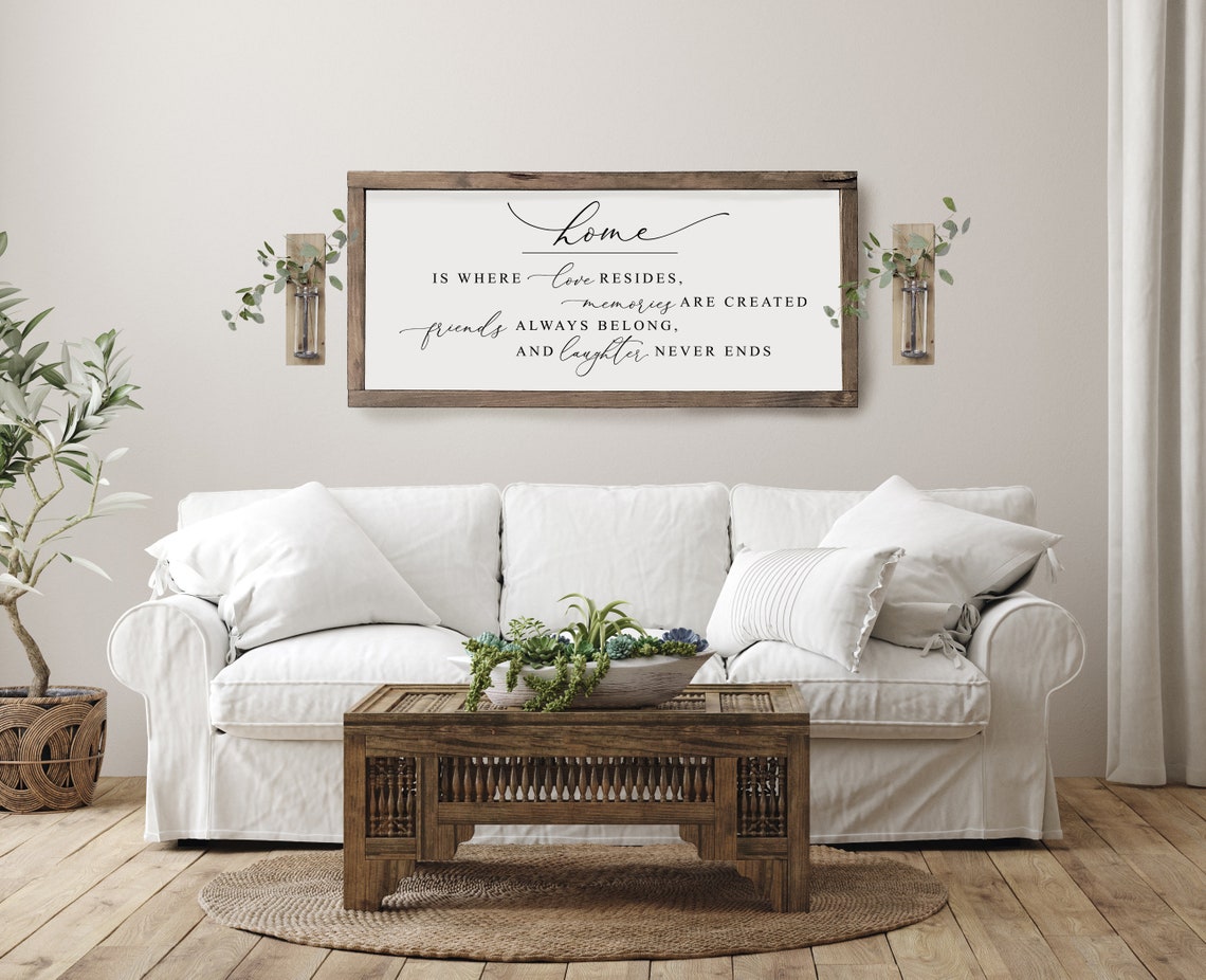 farmhouse home sign for family room. farmhouse wall decor.