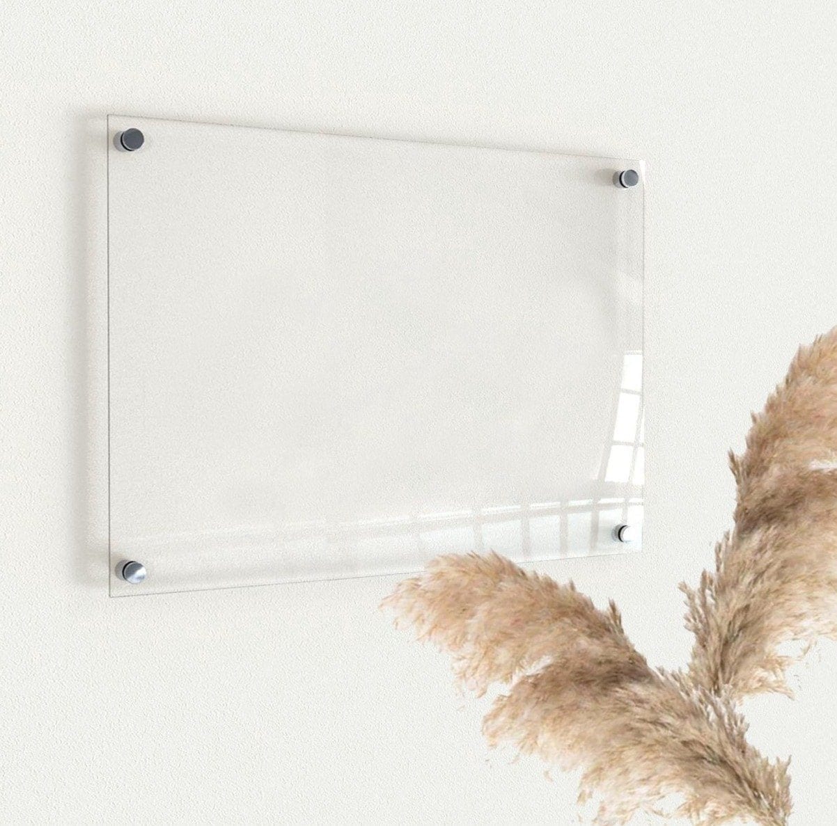 Clear Acrylic Dry Erase Board | Ready to Ship | Office Memo Board | Office Dry Erase Board | Minimalist office decor | Office Wall Decor