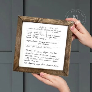 Handwriting Keepsake Sign, Family Recipe Keepsake Gift, Personalized Memory Gift, Handwriting Sign