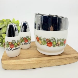 Vintage Spice of Life Sugar Bowl & Salt and Pepper Set