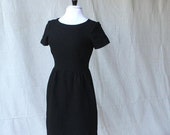 50 off SAVE NOW SALE 60 39 s Classic quot Hepburn quot Style Black Dress fully lined in Black Silk size 6 8
