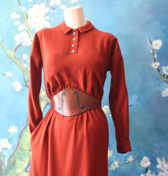 Shirtwaist Dress 40s Day Dress Peter Pan Collar B… - image 1