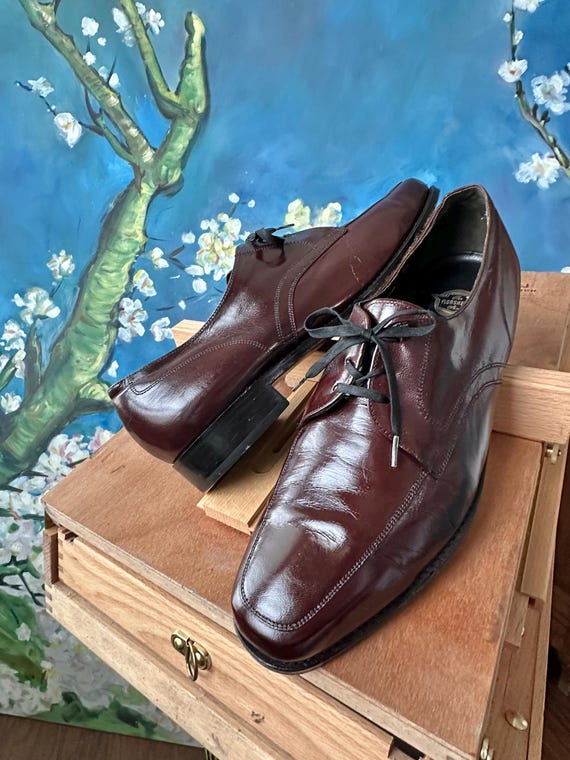Vintage Men Oxblood Burgundy Florsheim Dress Shoe Plain Apron Style Size 13  D - Etsy