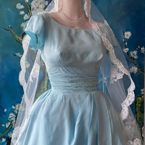 sachin and babi light blue dress Unique Vintage Emerald Green Square Neck Pleated Swing Dress