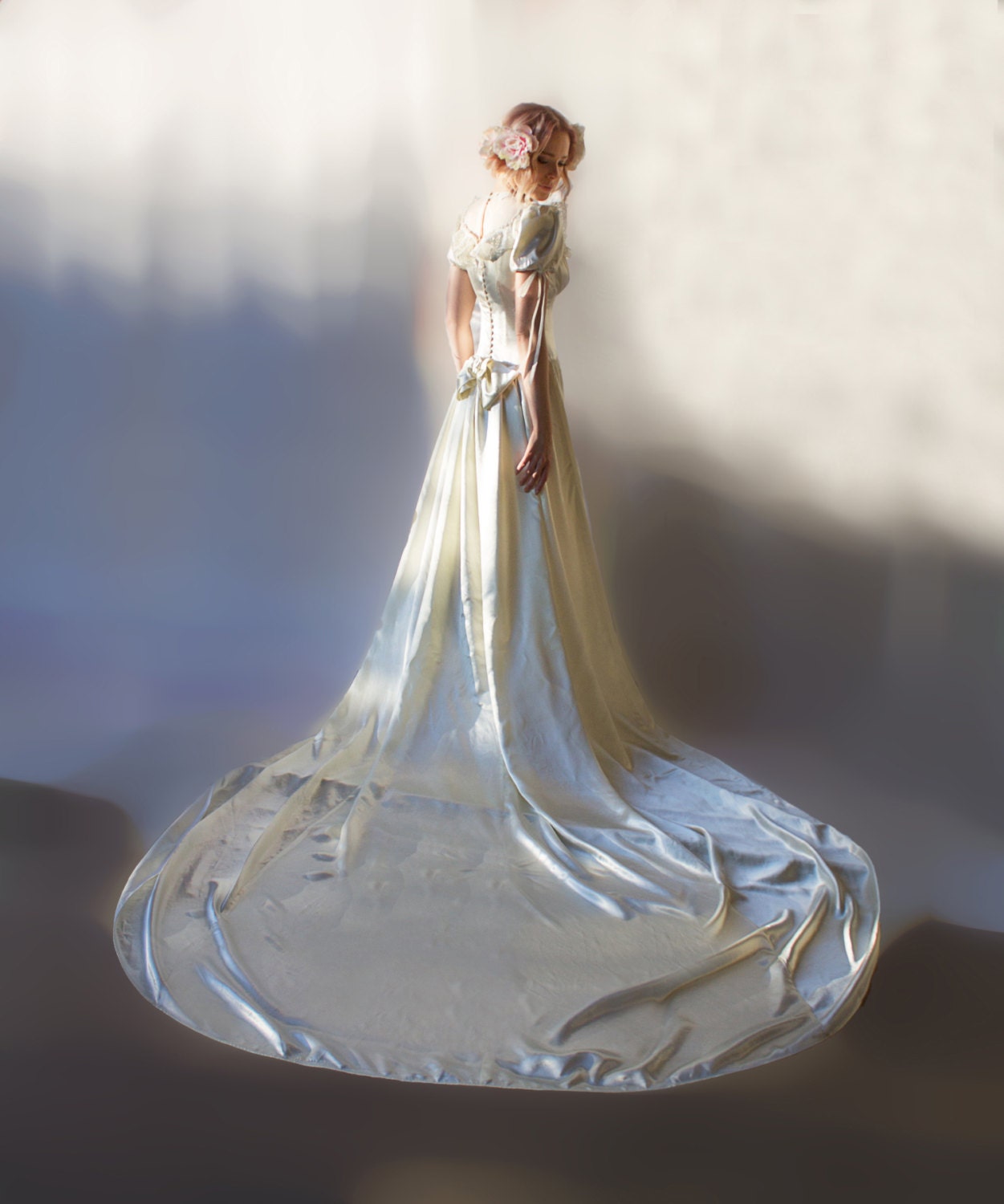 50 Off Save Now Sale 1920 S Wedding Dress Satin Dress Peter Pan