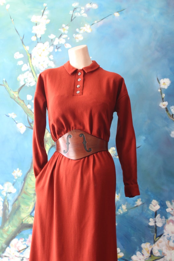 Shirtwaist Dress 40s Day Dress Peter Pan Collar B… - image 5