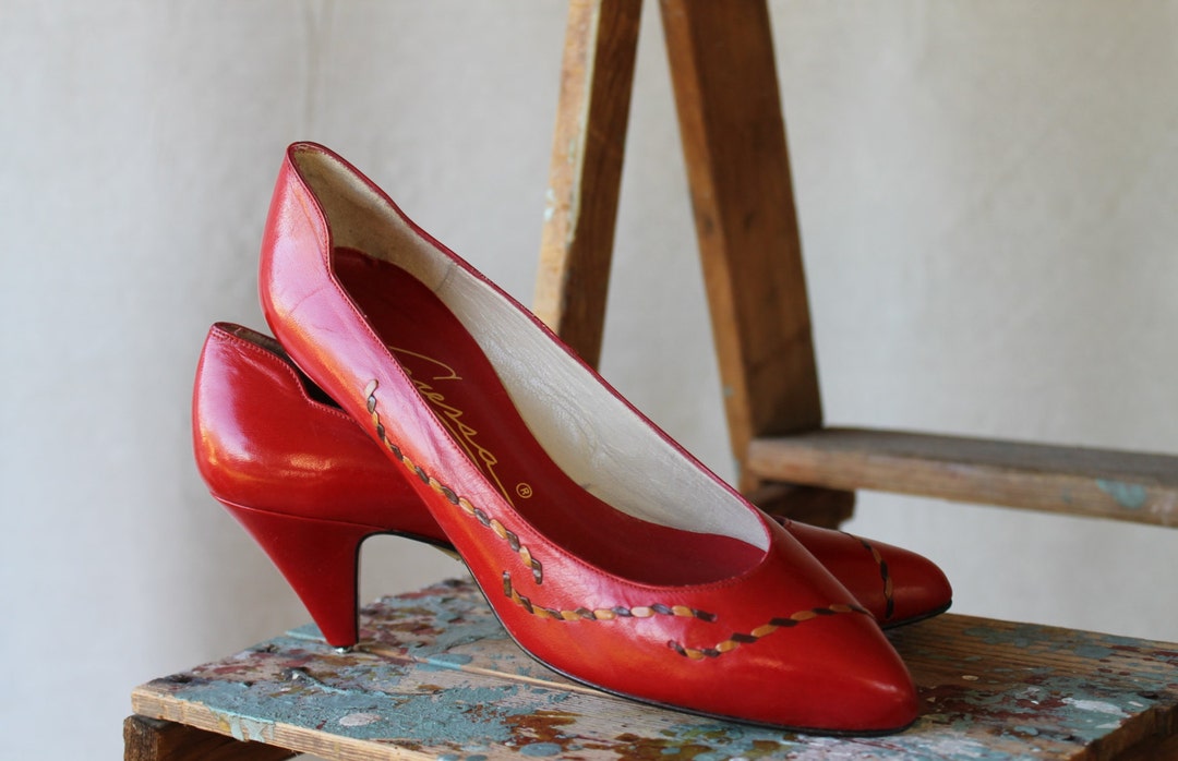 clare 80 leather red sole pumps