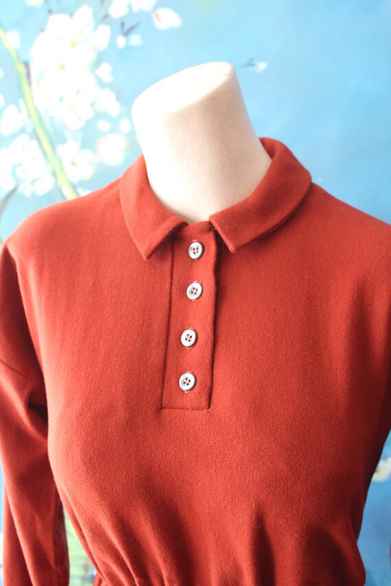 Shirtwaist Dress 40s Day Dress Peter Pan Collar B… - image 6