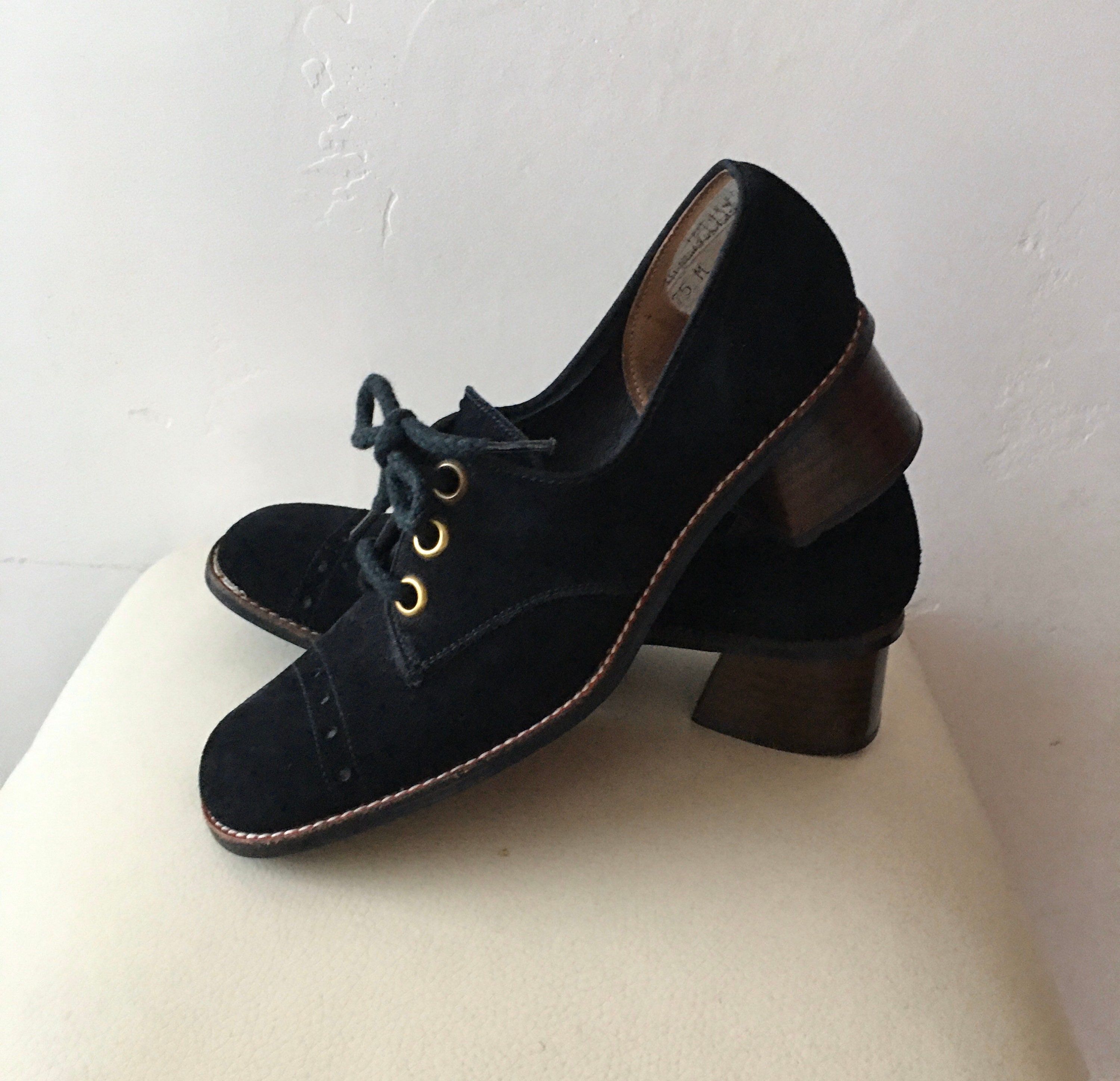 Womens Nine West Nostalgia Oxford Heels, Dark Brown Leather - Walmart.com