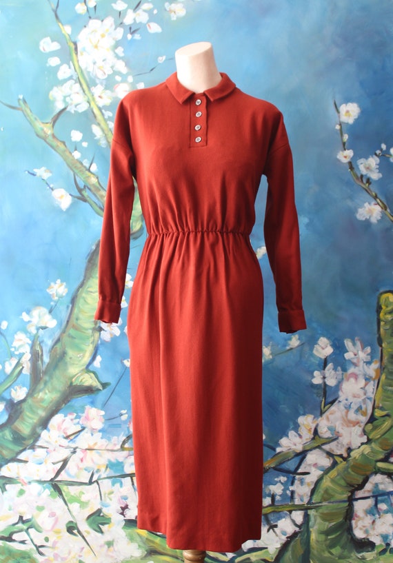 Shirtwaist Dress 40s Day Dress Peter Pan Collar B… - image 7