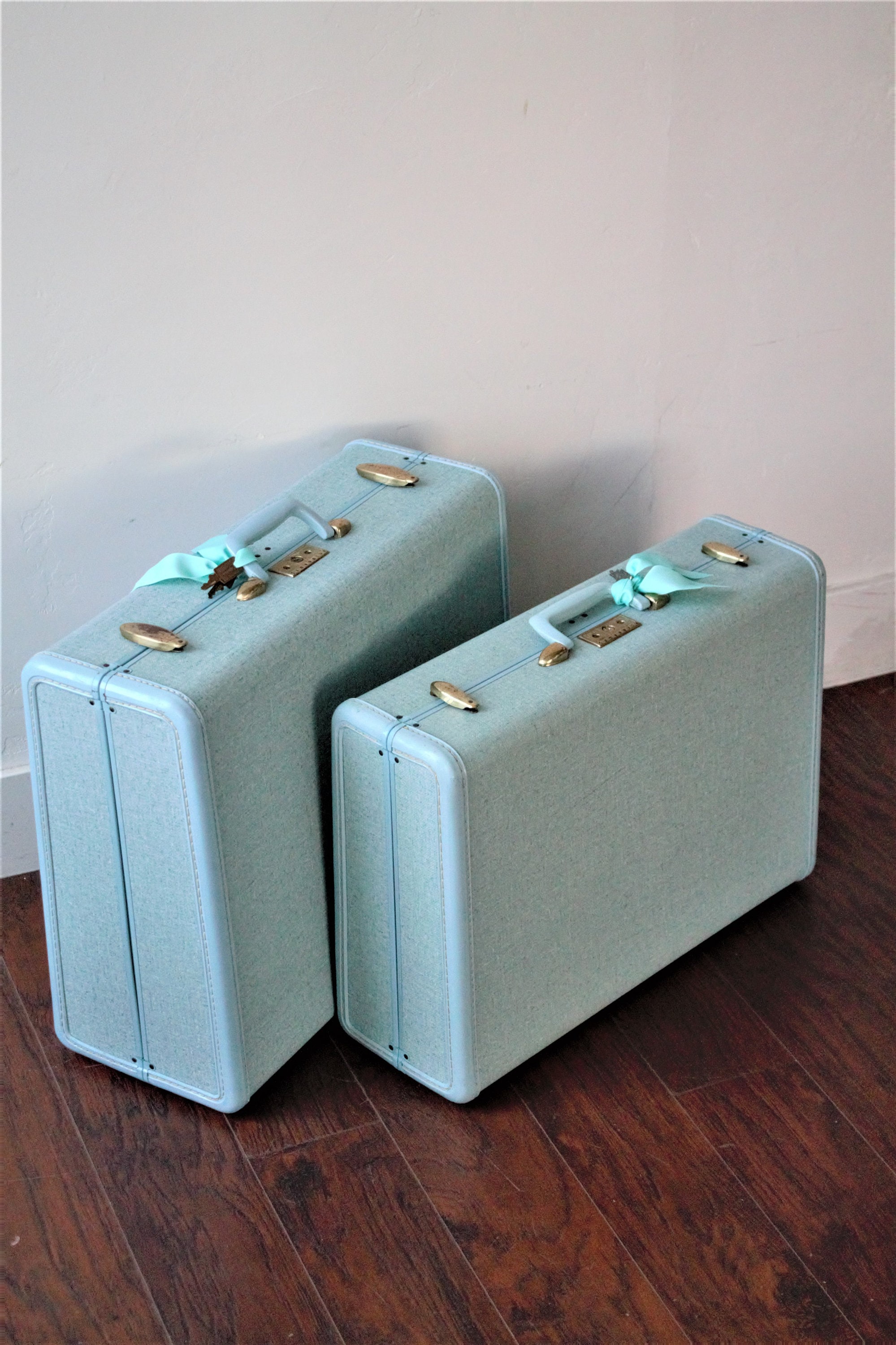 Blue Vintage Suitcase, Sold by at Home