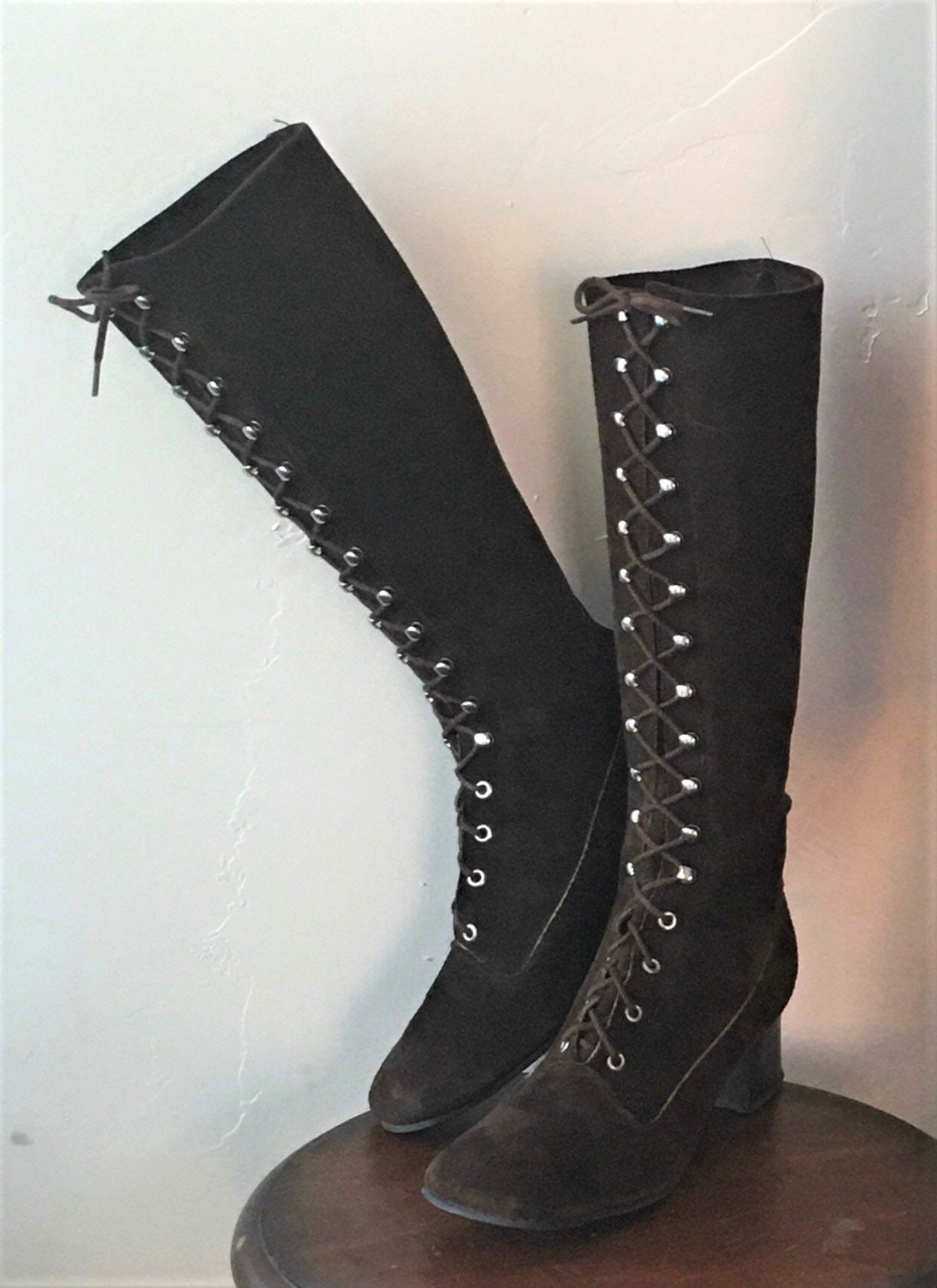 Lace up gogo boots best sale