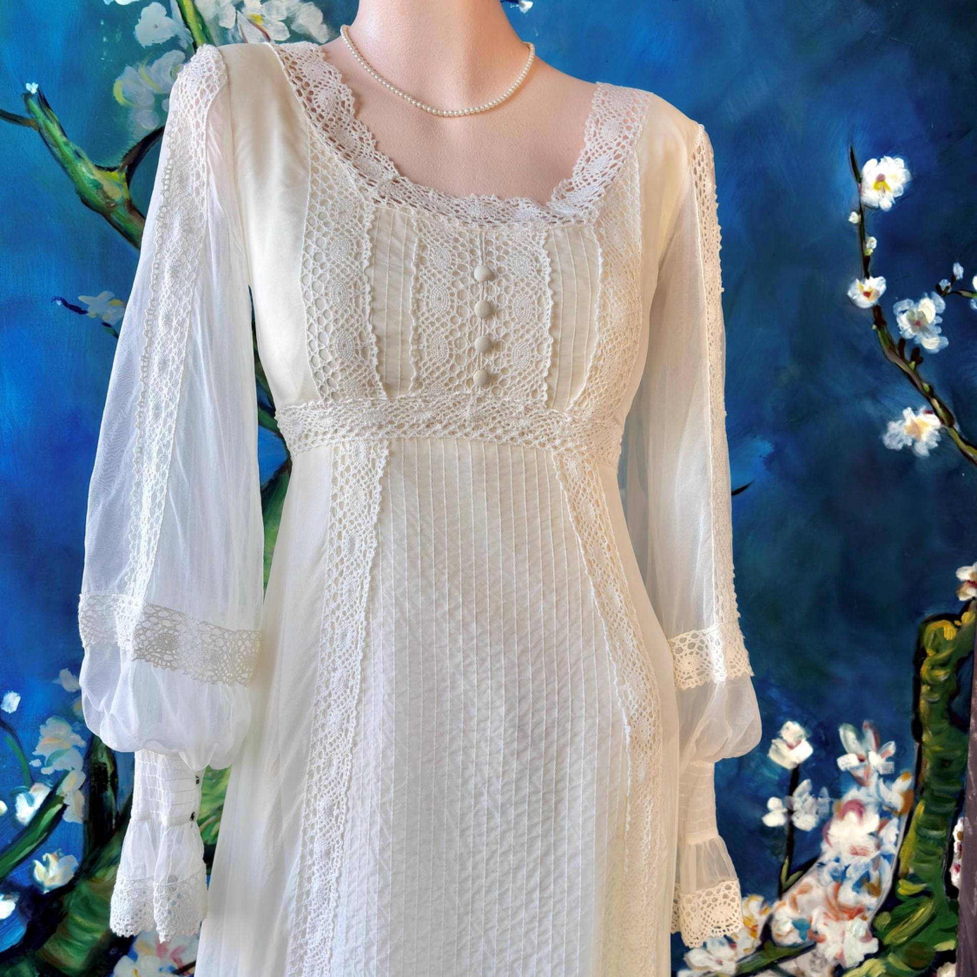 Cream Lace Vintage Dress - Etsy