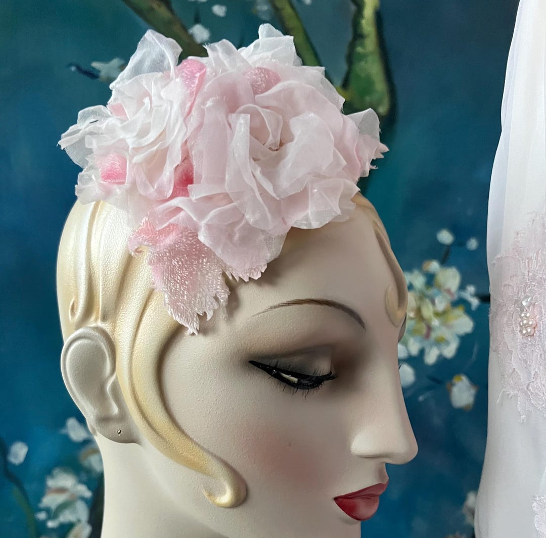 Vintage Pink Rose Lace Hat