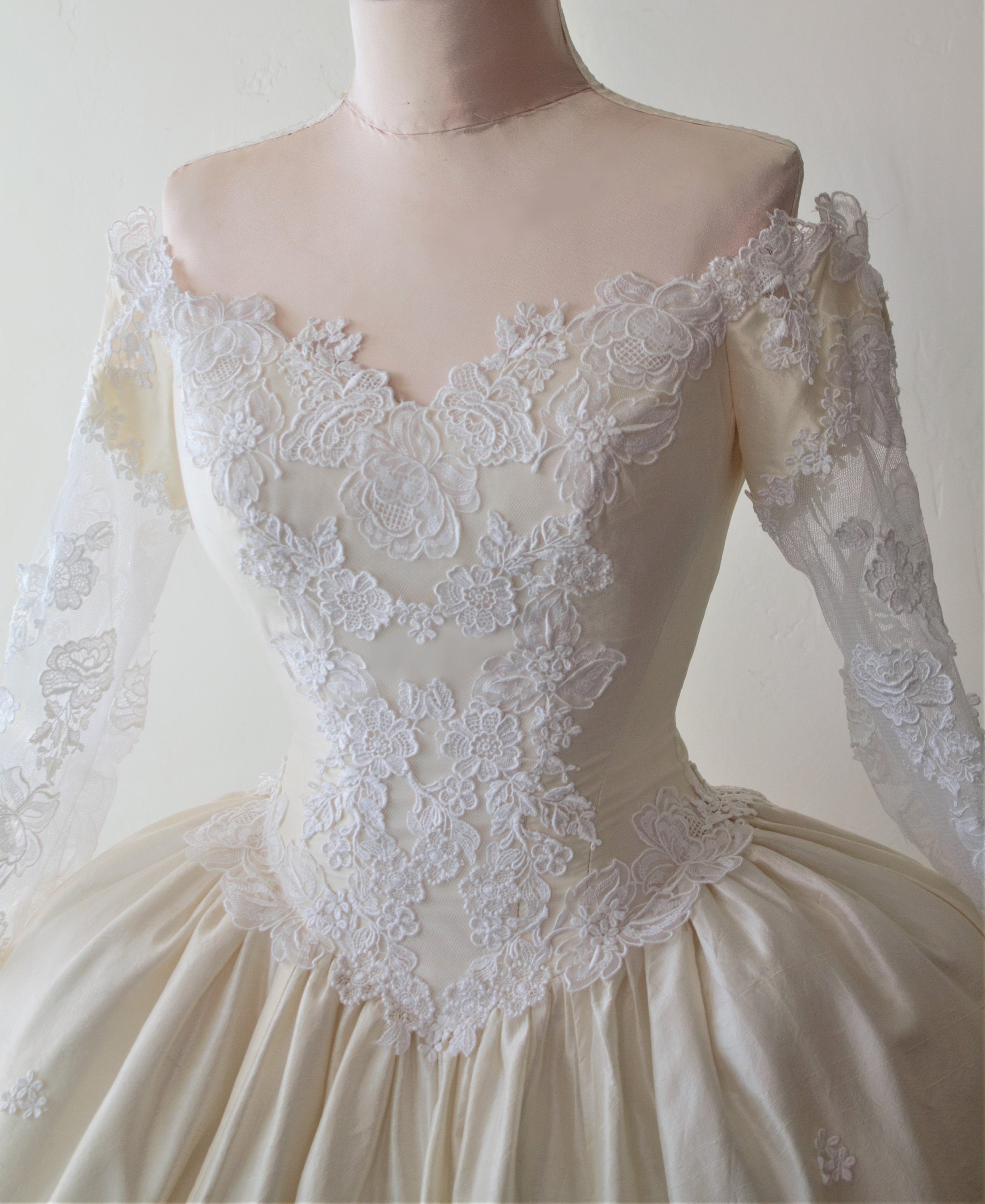 Marie Antoinette Wedding Dress Ball Gown Cream Silk | Etsy