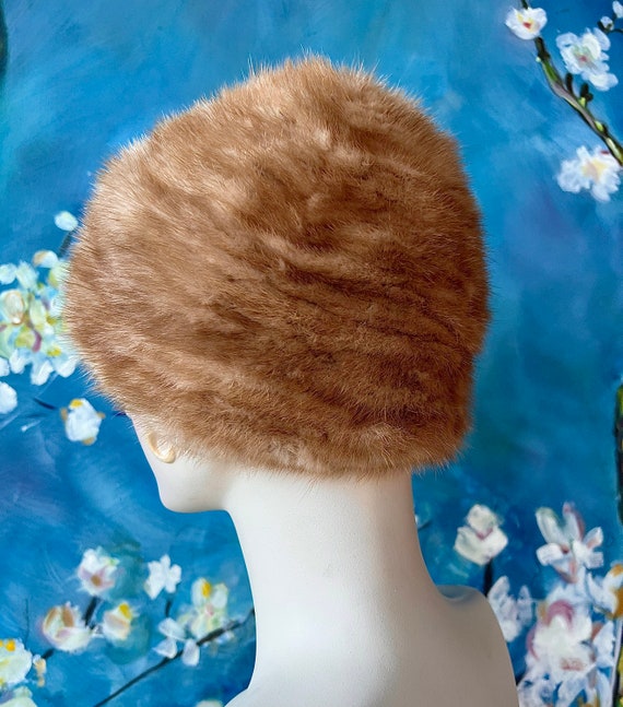 1950s does 1920s Cloche Turban Style Mink Hat Cap… - image 8