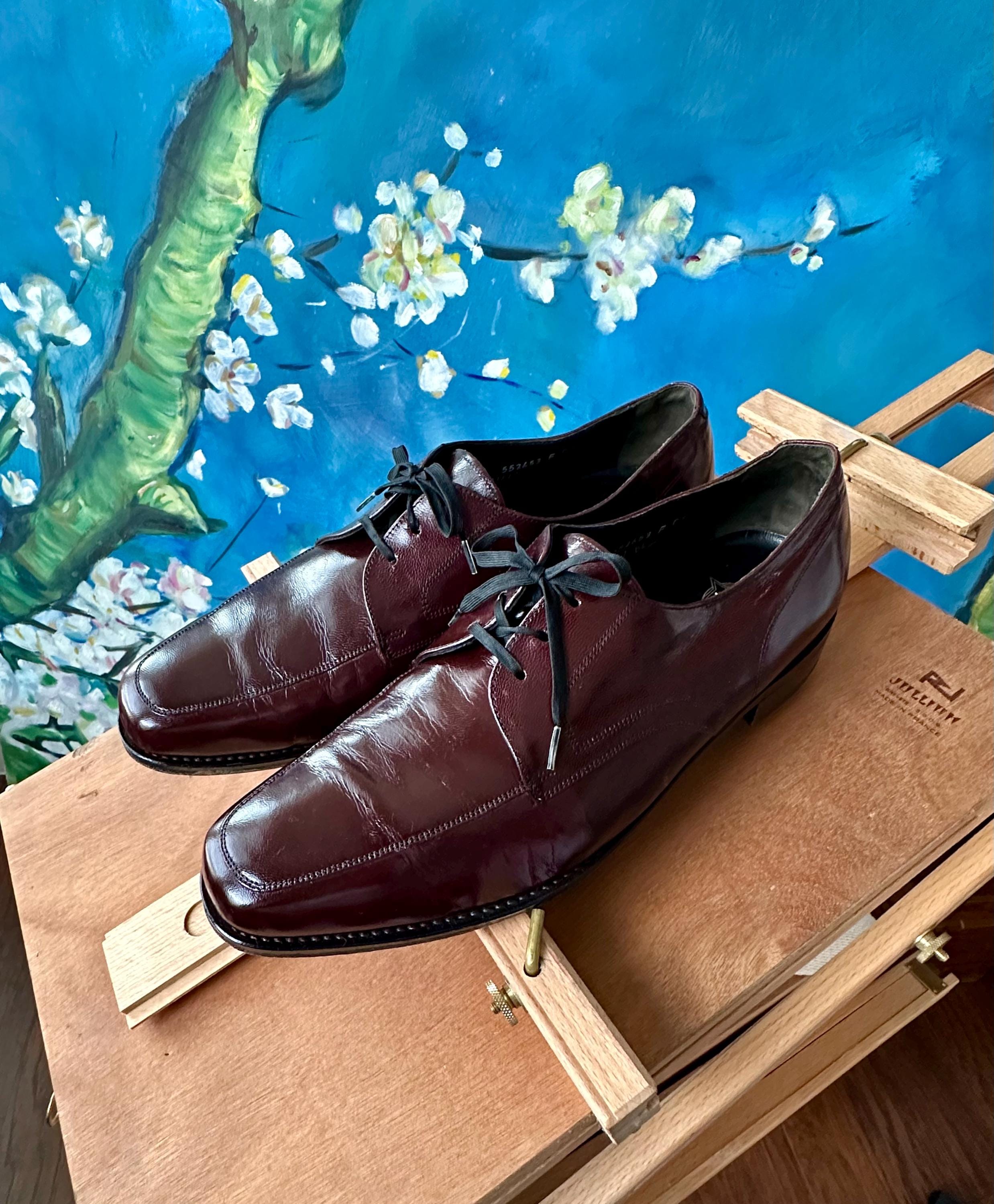 Florsheim Imperial Monk Strap Dress Shoes Burgundy Oxblood Leather Men’s 8.5 D Florsheim Leather Upper Blue Dress Shoes for Men for sale | eBay main image 4