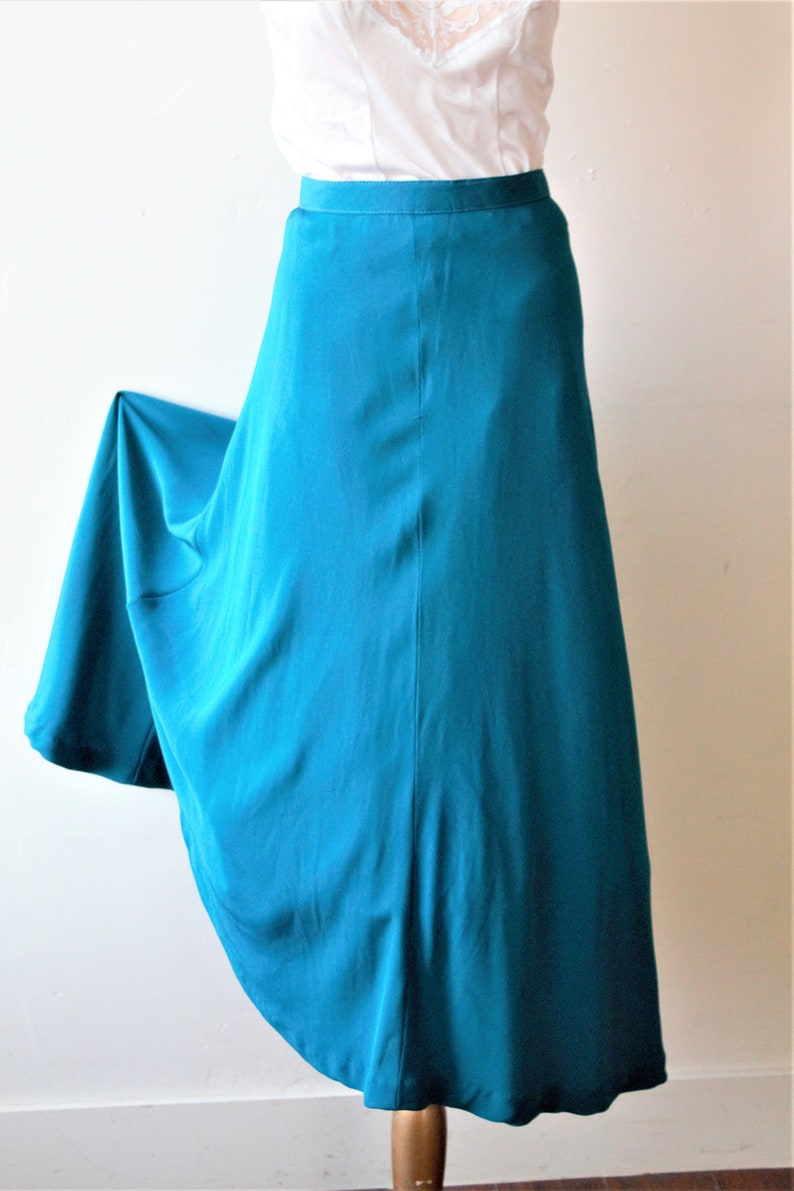 Handmade Gored Skirt Teal Dress Skirt Bias Cut Skirt Womens - Etsy ...