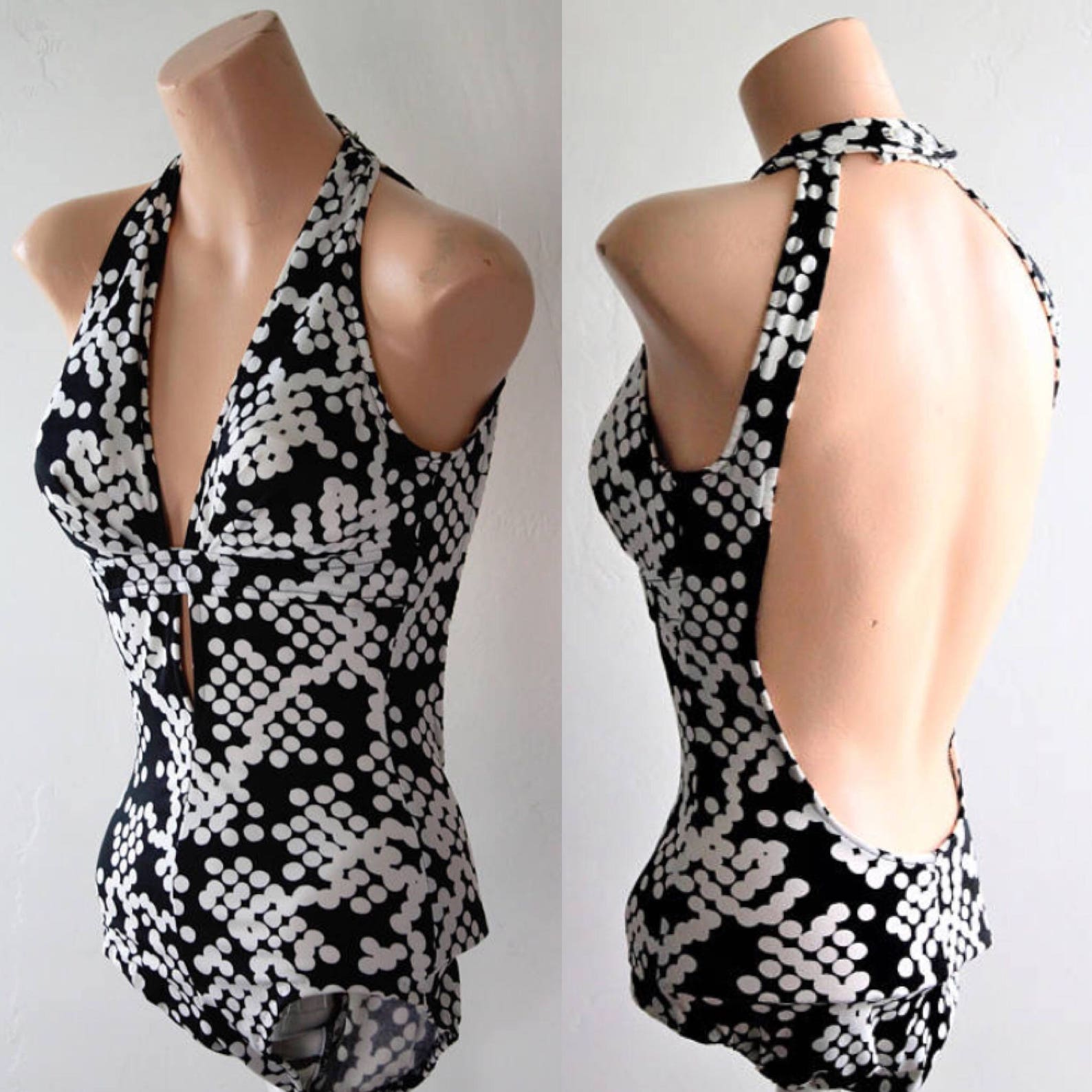 Maillot de bain des années 60 Pin up Maillot de bain Dos Rétro Etsy