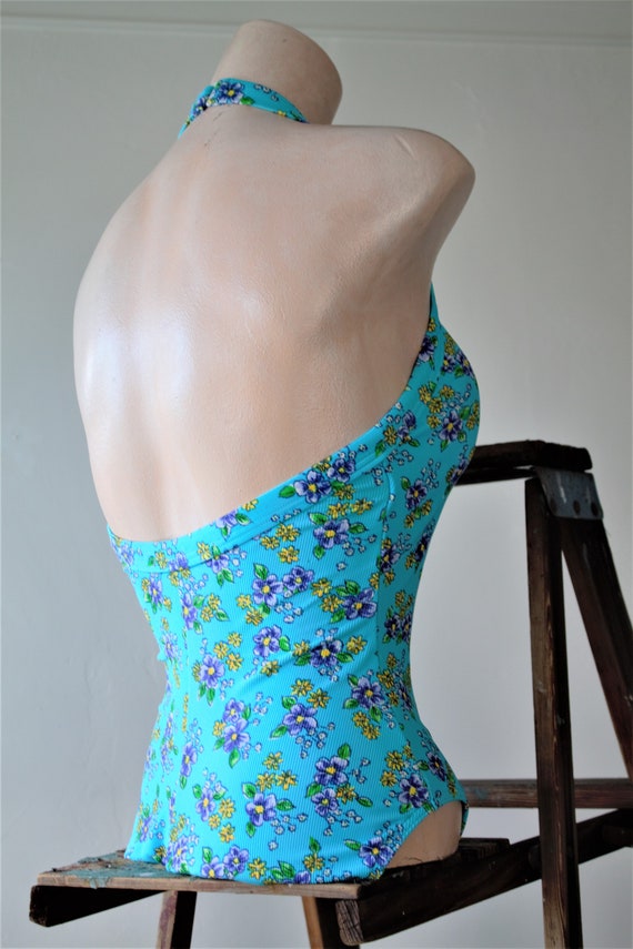 Vintage 80's Cottagecore Swimsuit by CHRISTINA si… - image 6