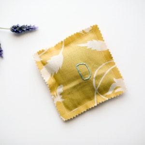 Lavender Pillow Sachet, with a Monogram, Set 0f 3, Zero Waste Gift image 6