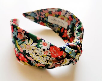 Liberty of London Top Knot Headband, Floral Hair Accessories, Thrope Tana Lawn Cotton, Alice Band
